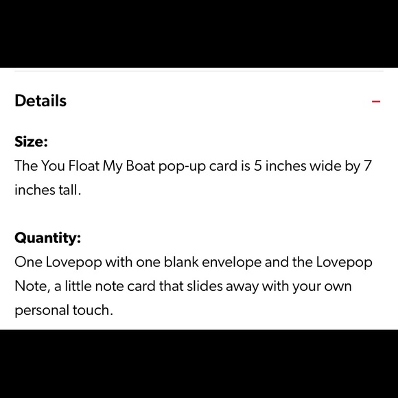 Love pop Valentine’s Day Card "you float my boat" NEW sealed - Picture 5 of 7